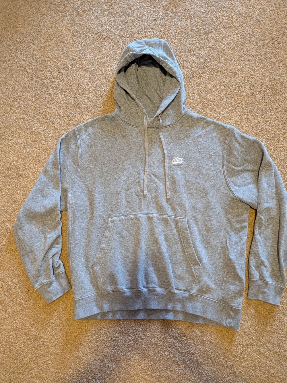 Nike Light Gray Men's Pullover Hoodie